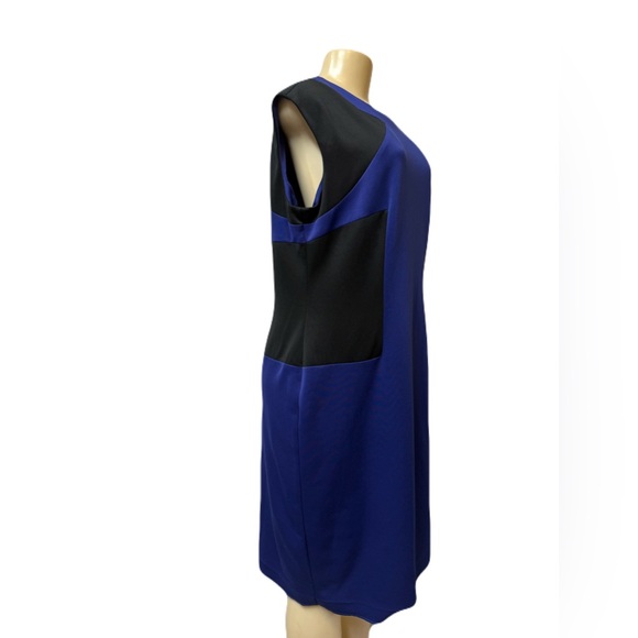 R&M Richards Blue and Black Midi Dress - Picture 3 of 7